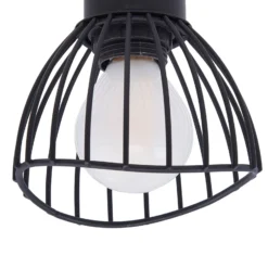 Lindby Deckenleuchte Piena, schwarz, 4-flg., Metall, 70cm