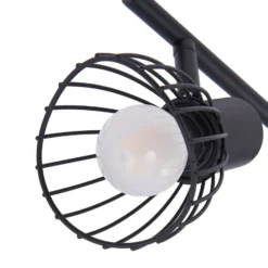 Lindby Deckenleuchte Piena, schwarz, 4-flg., Metall, 70cm