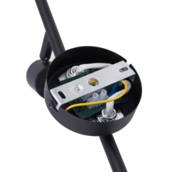 Lindby Deckenleuchte Piena, schwarz, 4-flg., Metall, 70cm
