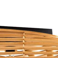 Lindby Deckenleuchte Sanza, 50 cm, Holz, geschwungen