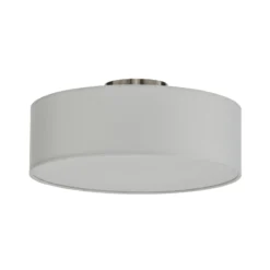 Lindby Deckenleuchte Sebatin, Ø 40 cm, creme, Stoff, E27