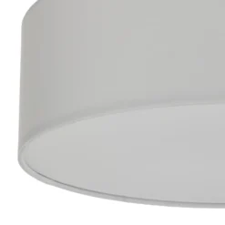 Lindby Deckenleuchte Sebatin, Ø 40 cm, creme, Stoff, E27