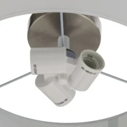 Lindby Deckenleuchte Sebatin, Ø 40 cm, creme, Stoff, E27