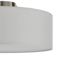 Lindby Deckenleuchte Sebatin, Ø 40 cm, creme, Stoff, E27