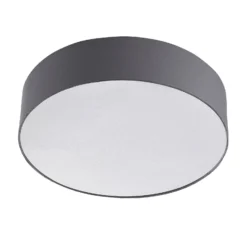 Lindby Deckenleuchte Sebatin, Ø 50 cm, grau, Stoff, E27