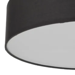 Lindby Deckenleuchte Sebatin, Ø 50 cm, grau, Stoff, E27