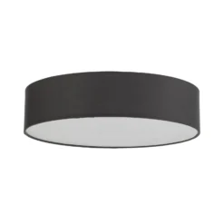 Lindby Deckenleuchte Sebatin, Ø 50 cm, grau, Stoff, E27