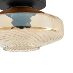 Lindby Deckenleuchte Sylphie, Ø 20 cm, Glas, amber