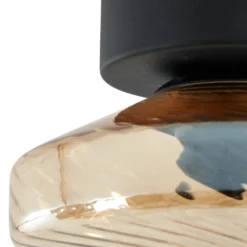 Lindby Deckenleuchte Sylphie, Ø 20 cm, Glas, amber