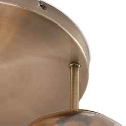 Lindby Deckenleuchte Teeja, amber, 3-flg., Ø47cm, Glas, E27