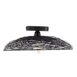 Lindby Deckenleuchte Thorian, schwarz, Eisen, Ø 40 cm, E27