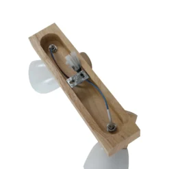 Lindby Deckenleuchte Thorin, 27 cm, 2-flg., weiß, Holz, E14