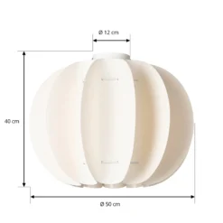 Lindby Deckenleuchte Winslow, cremeweiß, Ø 50 cm, E27