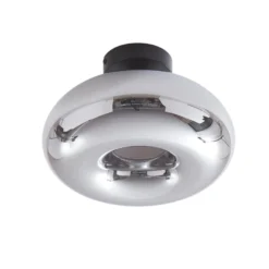 Lindby Deckenleuchte Zehra, Ø 28 cm, rauchgrau, Glas