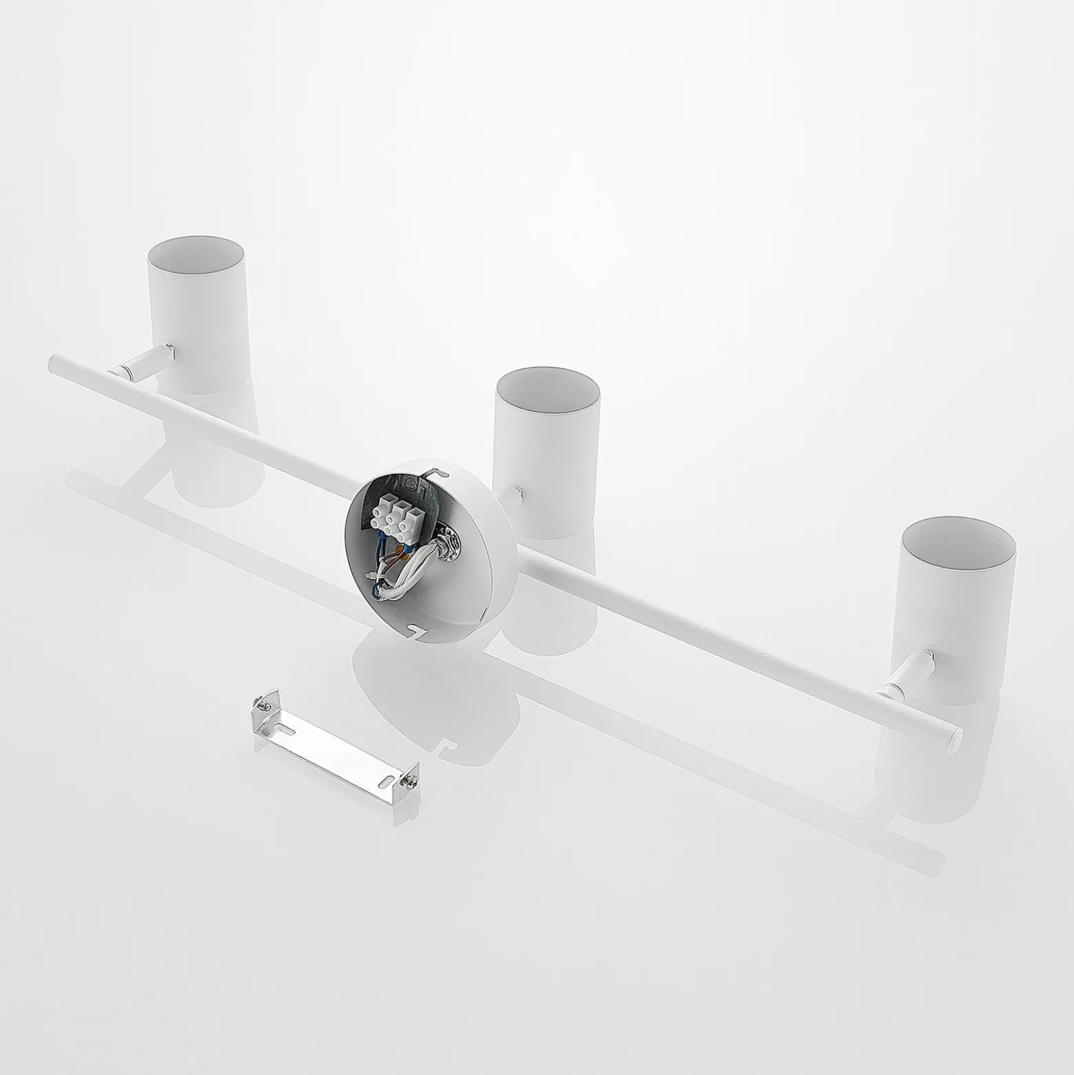 Lindby Deckenspot Jorell, weiß, 55 cm, 3-flg., Metall, GU10