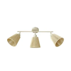 Lindby Deckenstrahler Anuva, 72 cm, 3-flammig, beige, Papier