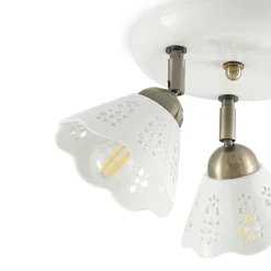 Lindby Deckenstrahler Efgenia, Ø 40 cm, 3-flg., Keramik, E14