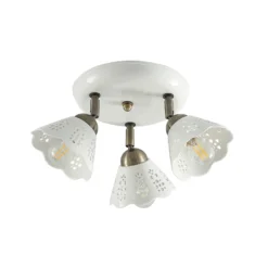 Lindby Deckenstrahler Efgenia, Ø 40 cm, 3-flg., Keramik, E14