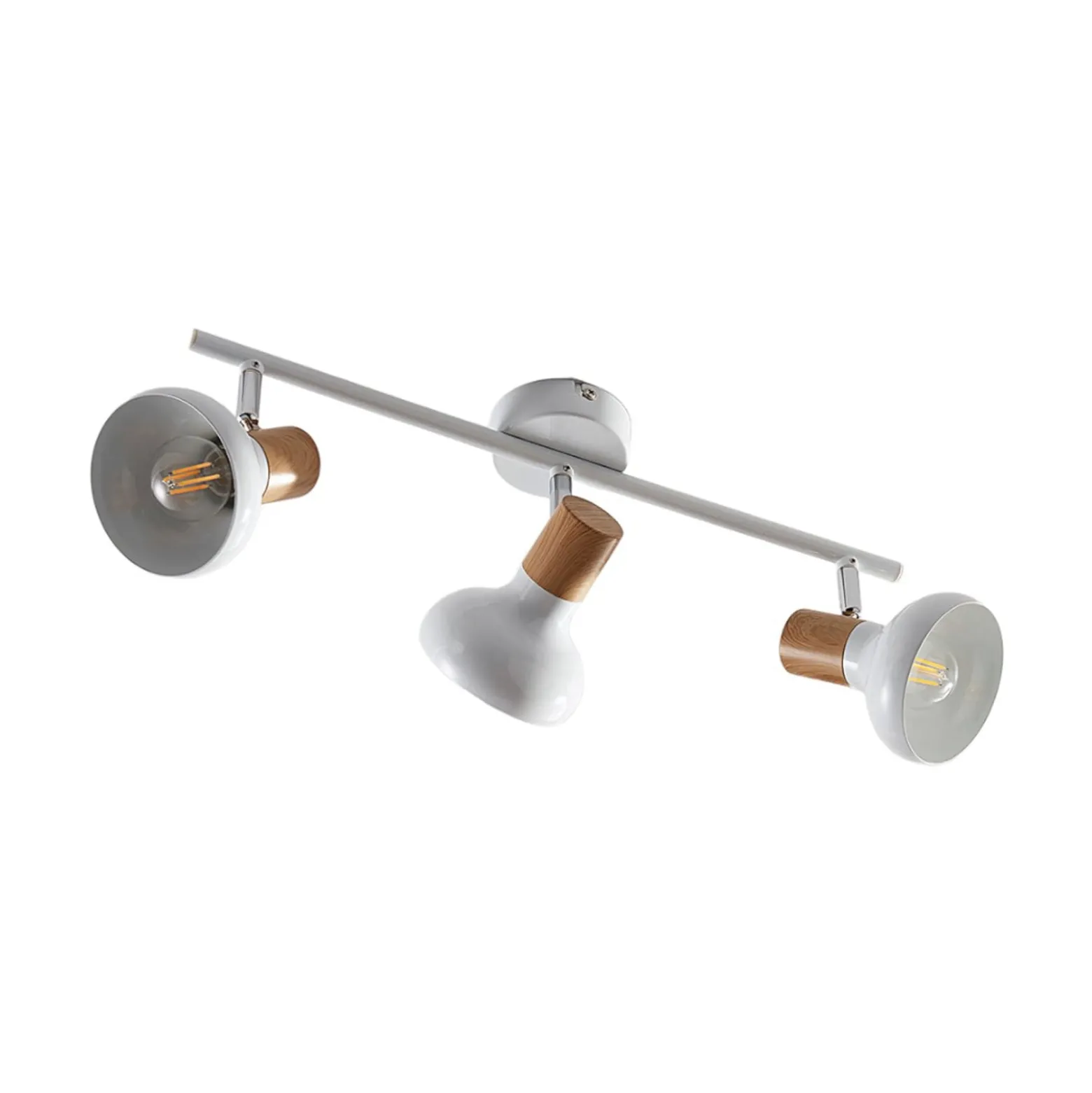Lindby Deckenstrahler Fridolin, 50cm, 3-flg., weiß, Metall