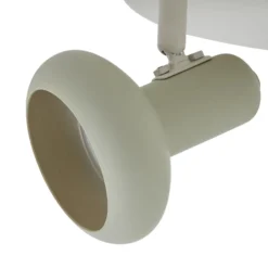 Lindby Deckenstrahler Huby, 3-flammig, creme/hellgrün, Eisen