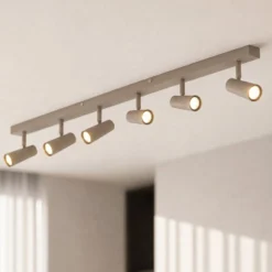 Lindby Deckenstrahler Iluna, 6-flg., kaffeebraun, GU10