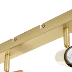 Lindby Deckenstrahler Iluna, 4-flg., messing, GU10