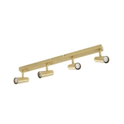 Lindby Deckenstrahler Iluna, 4-flg., messing, GU10