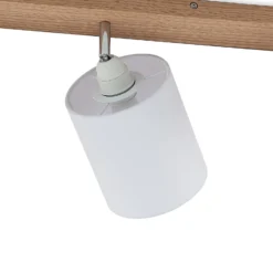 Lindby Deckenstrahler Imarin, 56 cm, 3-flammig, weiß, Holz