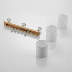 Lindby Deckenstrahler Imarin, 56 cm, 3-flammig, weiß, Holz
