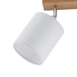 Lindby Deckenstrahler Imarin, 56 cm, 3-flammig, weiß, Holz