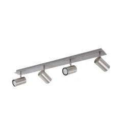 Lindby Deckenstrahler Joffrey, 80 cm, nickel, 4-flg., GU10