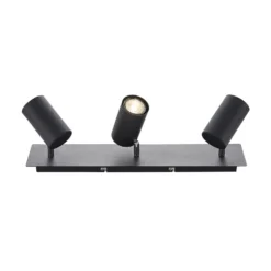 Lindby Deckenstrahler Joffrey, 49cm, schwarz, 3-flg., GU10