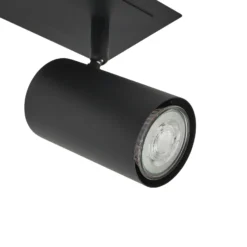 Lindby Deckenstrahler Joffrey, 80 cm, schwarz, 4-flg., GU10
