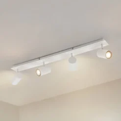 Lindby Deckenstrahler Joffrey, 80 cm, weiß, 4-flg., GU10
