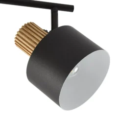 Lindby Deckenstrahler Lenja, 4-flammig, schwarz, E14, Metall