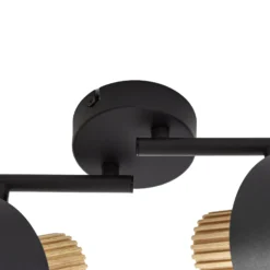 Lindby Deckenstrahler Lenja, 4-flammig, schwarz, E14, Metall