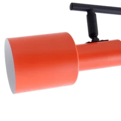 Lindby Deckenstrahler Ovelia, orange/schwarz, 4-flg., E27