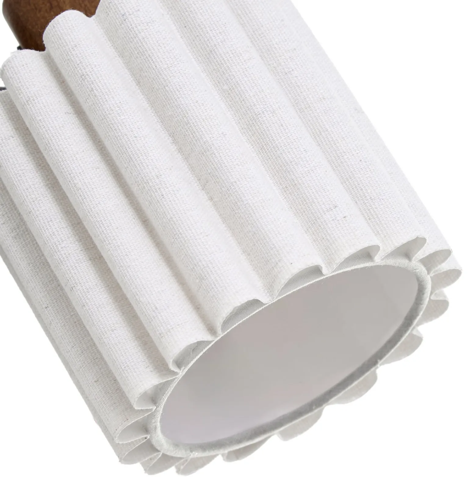 Lindby Deckenstrahler Shiloh, 5-flammig, walnuss/beige, Holz