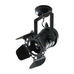 Lindby Deckenstrahler Tilen, 1-flg., schwarz, Metall, 38cm