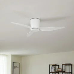 Lindby Deckenventilator Aulo, weiß, DC, leise, Ø 123 cm