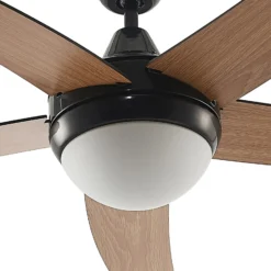 Lindby Deckenventilator mit Licht Auraya, leise, schwarz