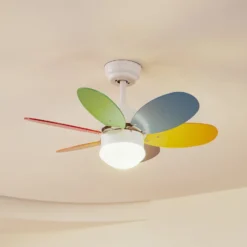 Lindby Deckenventilator mit Licht Litur, leise, Ø 77 cm, E27