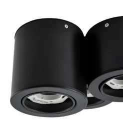 Lindby Downlight Jyla, 3-flammig, schwarz matt, GX53