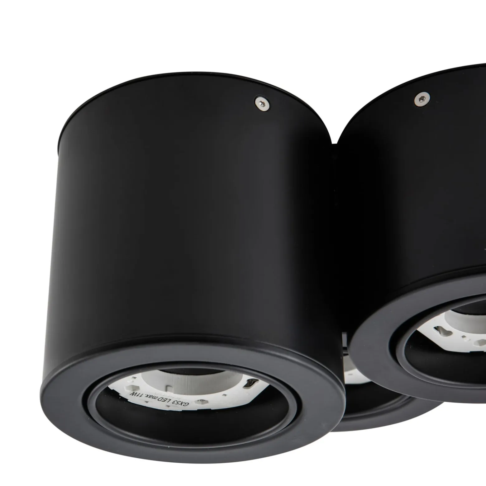 Lindby Downlight Jyla, 3-flammig, schwarz matt, GX53