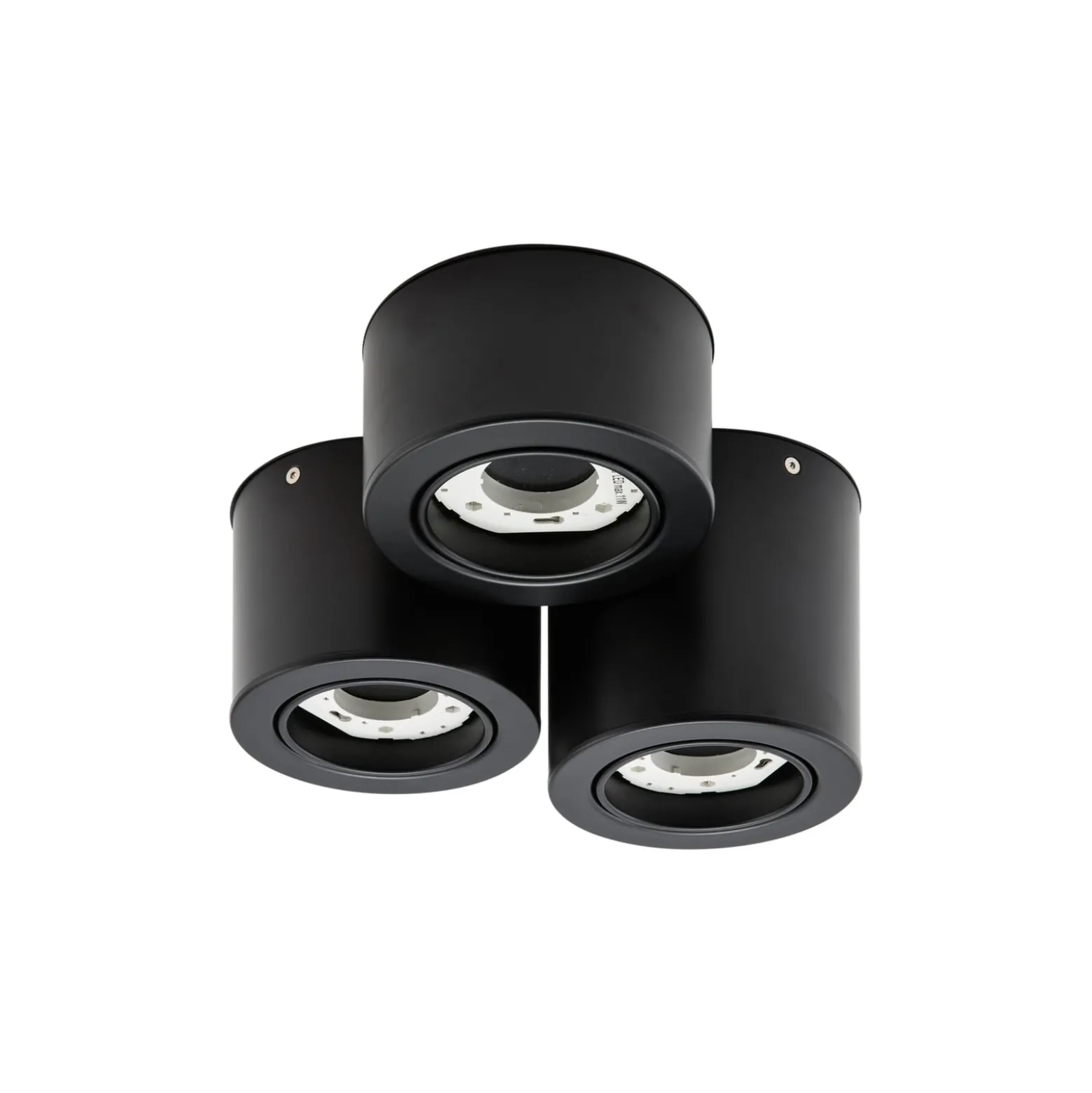Lindby Downlight Jyla, 3-flammig, schwarz matt, GX53