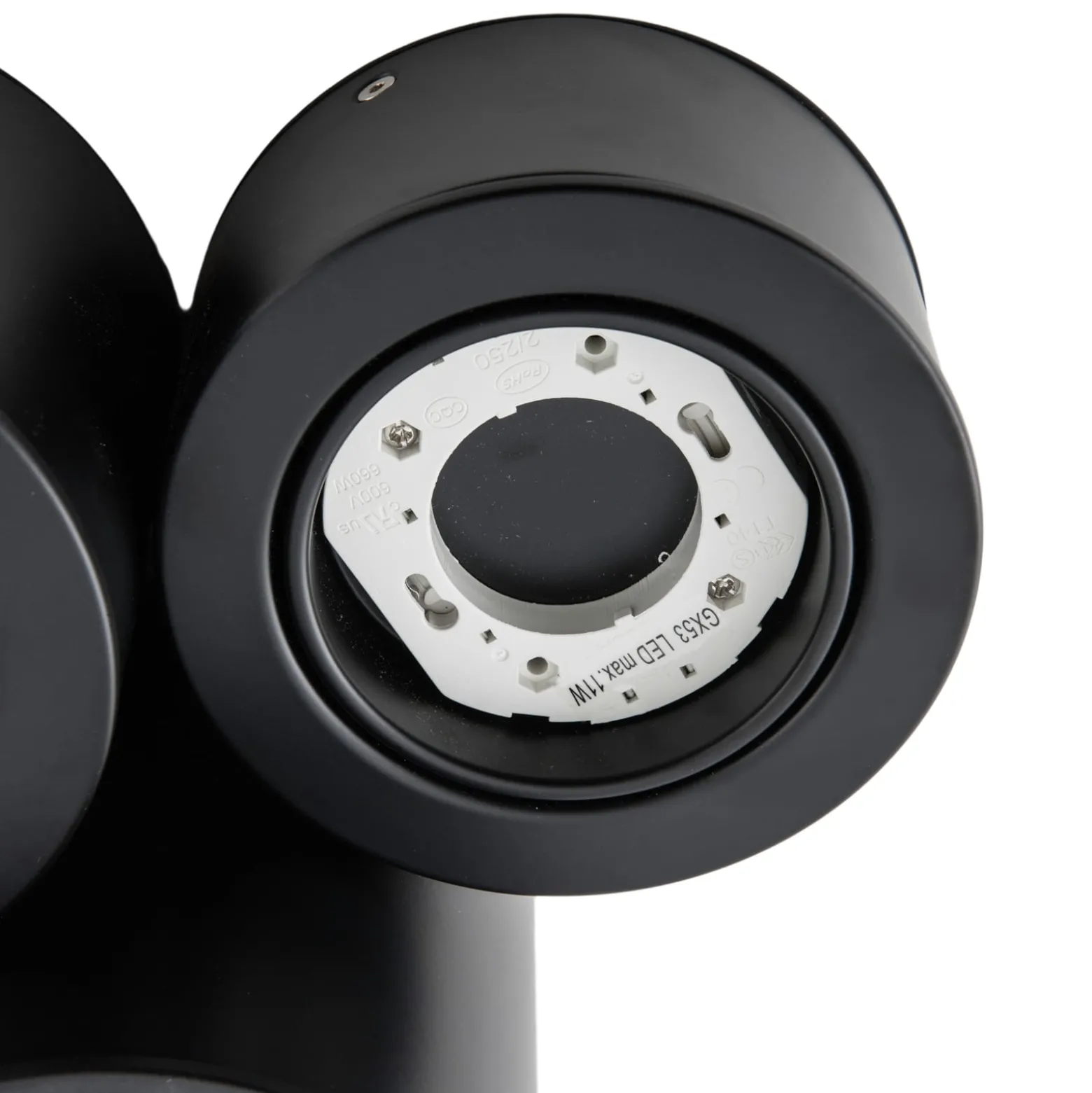 Lindby Downlight Jyla, 3-flammig, schwarz matt, GX53