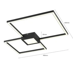 Lindby Duetto LED-Deckenlampe anthrazit 28 W