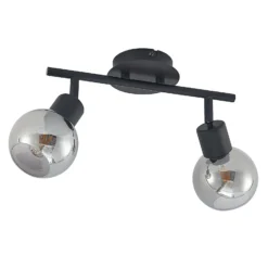 Lindby Eridia Deckenstrahler, schwarz, 2-fl.
