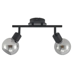 Lindby Eridia Deckenstrahler, schwarz, 2-fl.