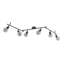 Lindby Eridia Deckenstrahler schwarz 6-fl., lang